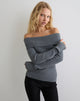 Imagen de Circe Jersey de punto Bardot Gris