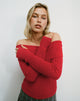 Imagen de Circe Off-Shoulder Long Sleeve Knit To in Red
