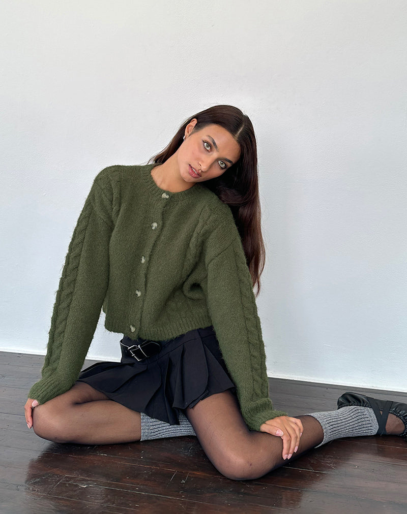 Chaqueta de punto Claire Verde Bosque