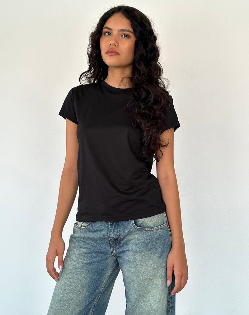 Imagen de Clio Baggy Tee en tejido Jersey negro