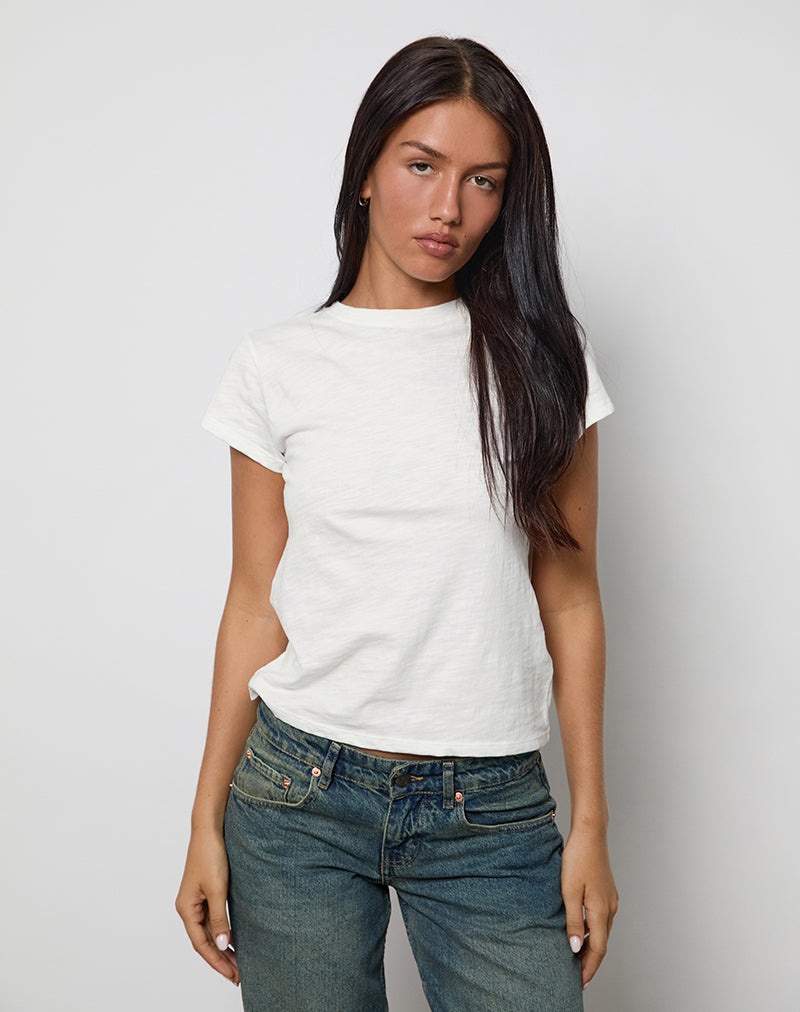 Clio Baggy Tee en marfil