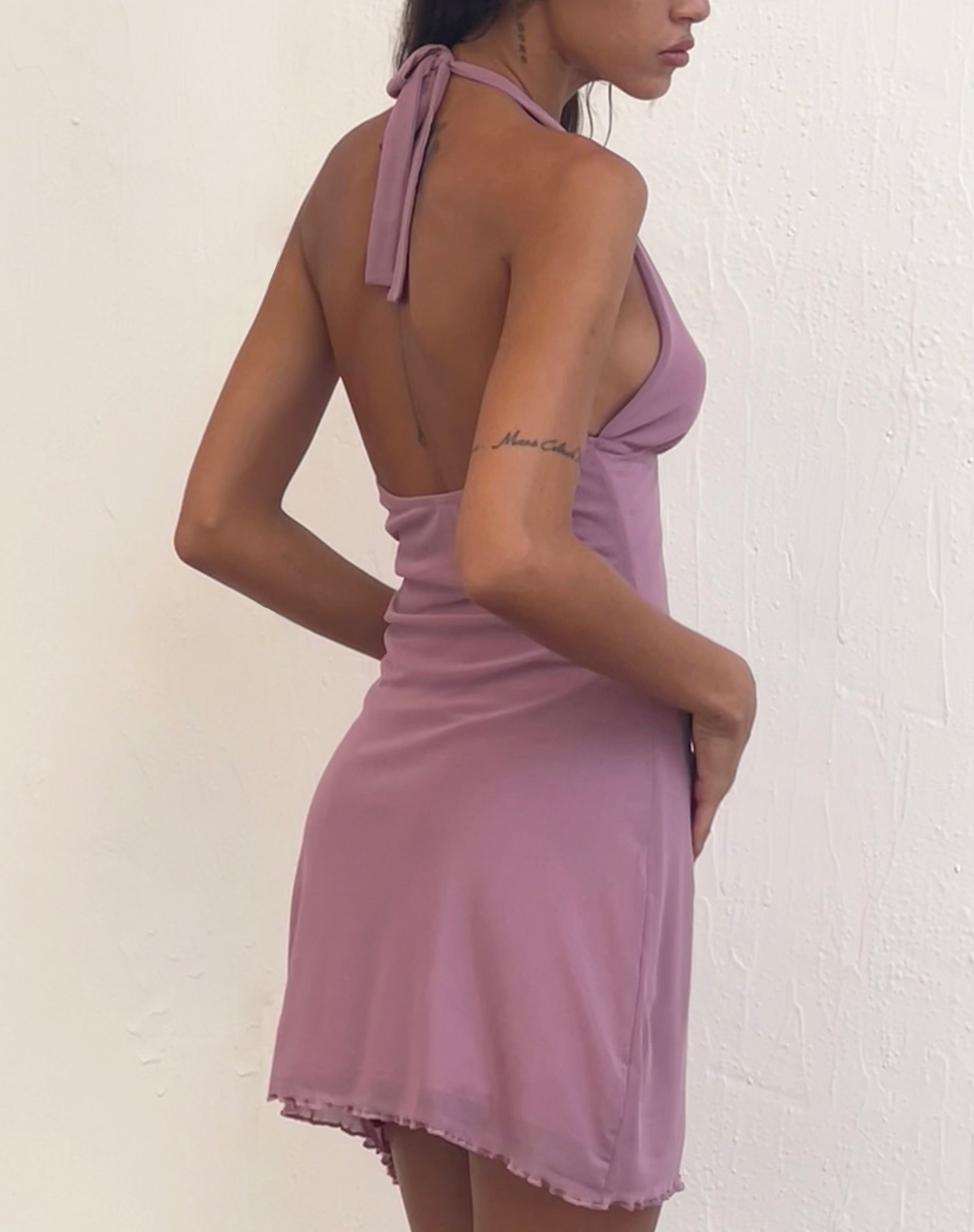 Imagen de Codami Mini Vestido de Malla en Malva