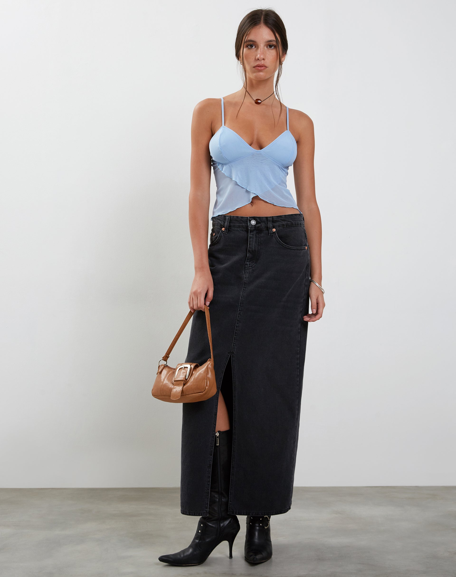 Imagen de Cojira Mesh Butterfly Top in Baby Blue