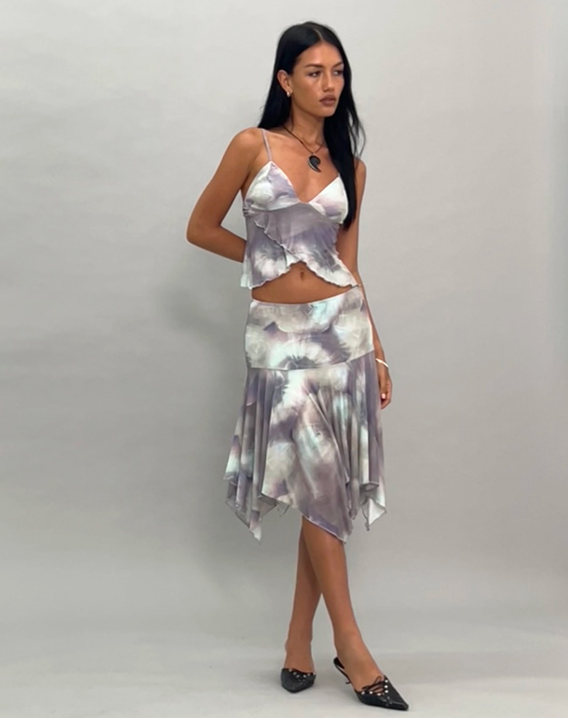 Imagen de Cojira Mesh Butterfly Top in Printed Pearly Shell