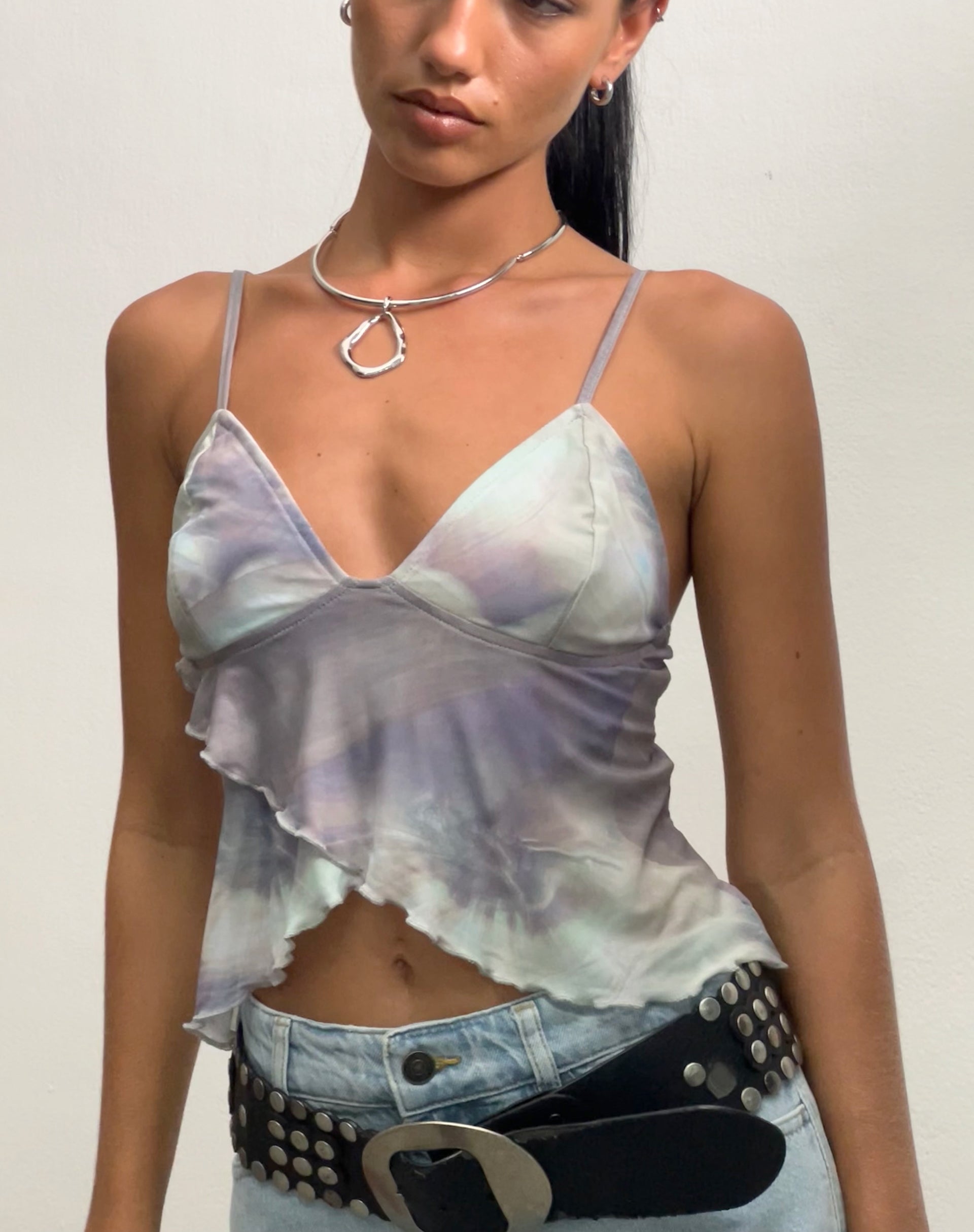 Imagen de Cojira Mesh Butterfly Top in Printed Pearly Shell