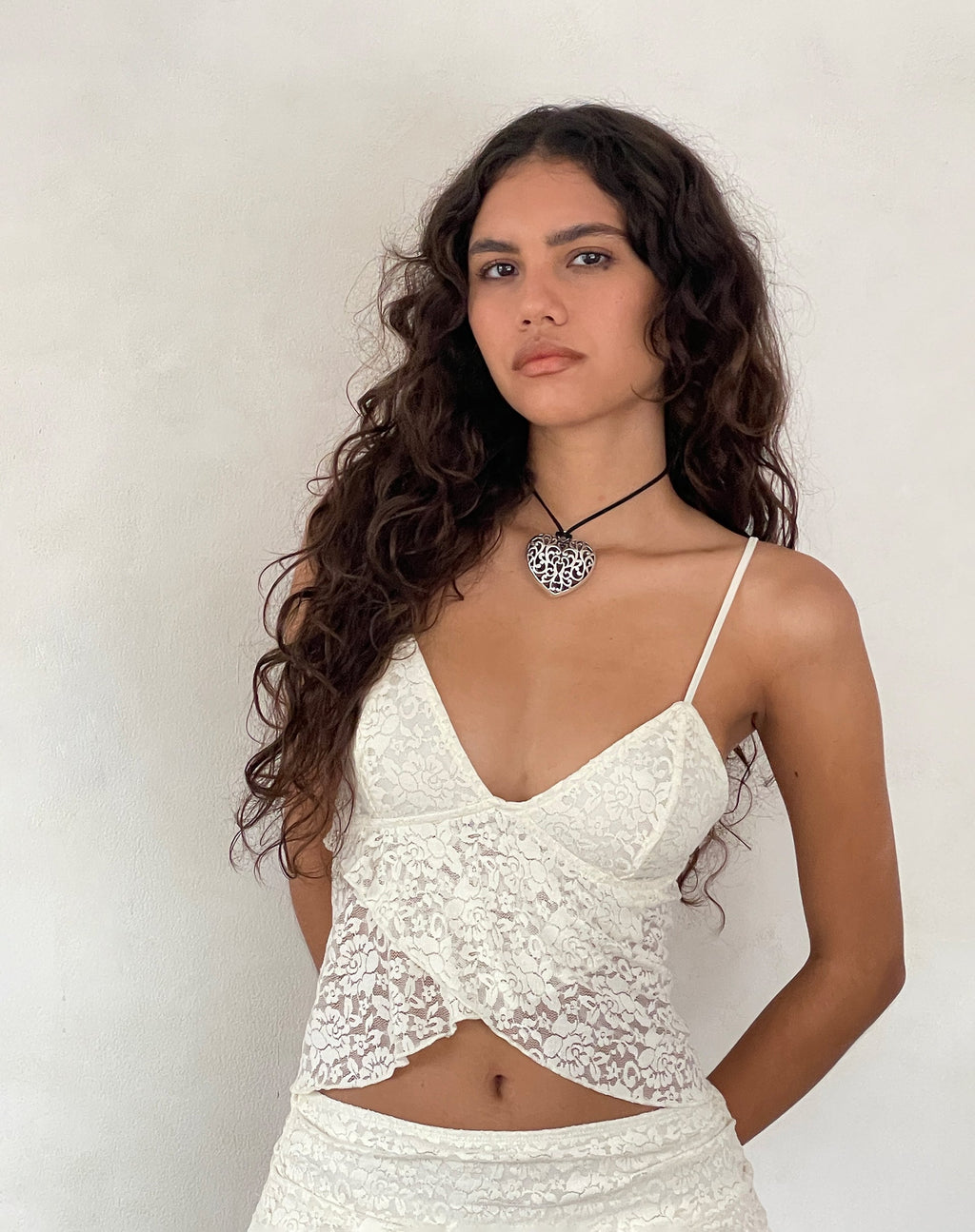 Top Mariposa de Encaje Cojira en Marfil