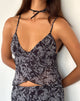 Imagen de Cojira Mesh Butterfly Top in Black Baroque Print