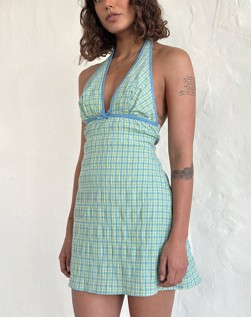 Imagen de Corla Mini Dress in Check Green