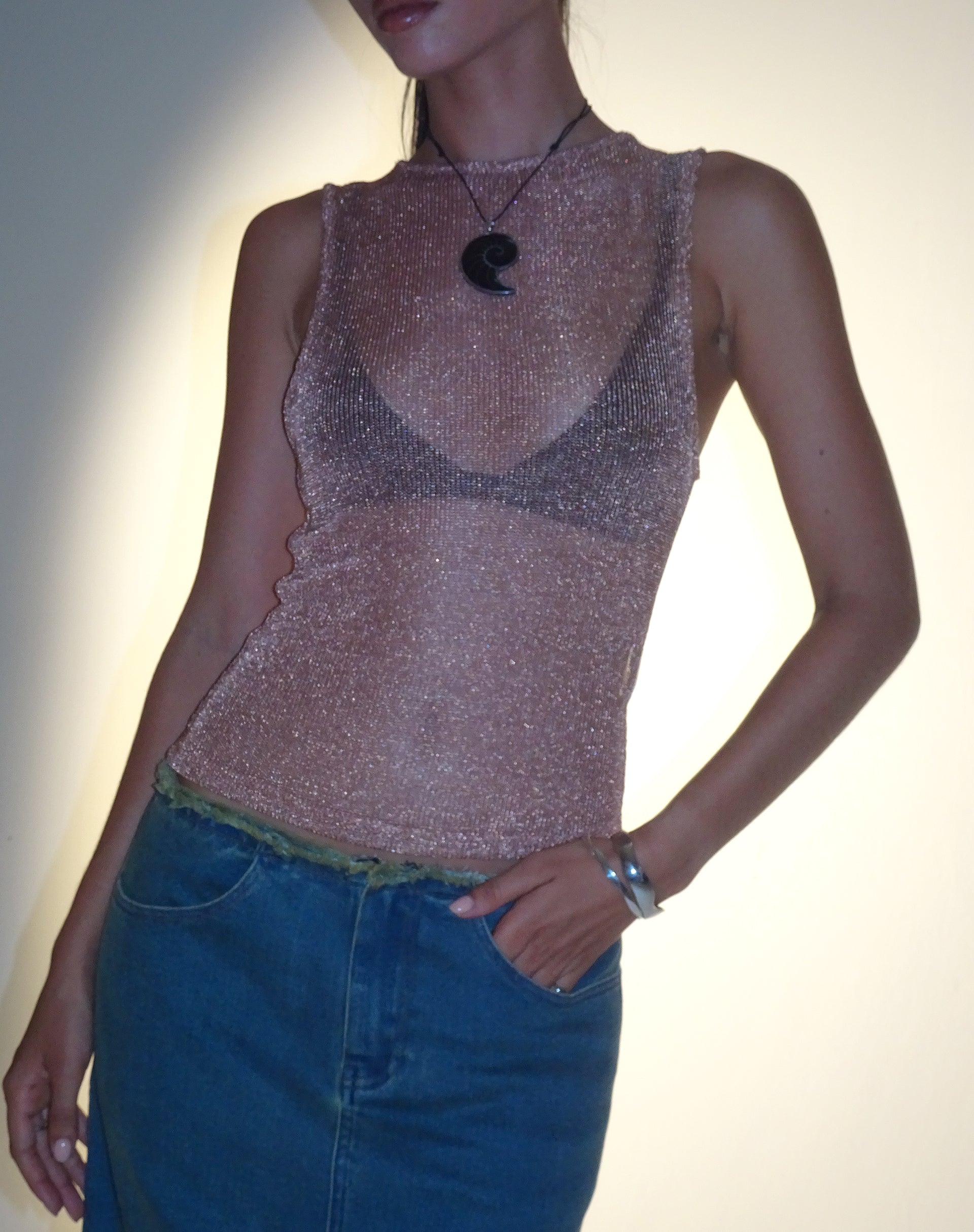 Imagen de Cosima Tank Top en cadena de oro rosa