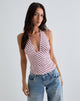 Imagen de Cosimo Camiseta sin mangas a rayas diagonales Rosa bebé