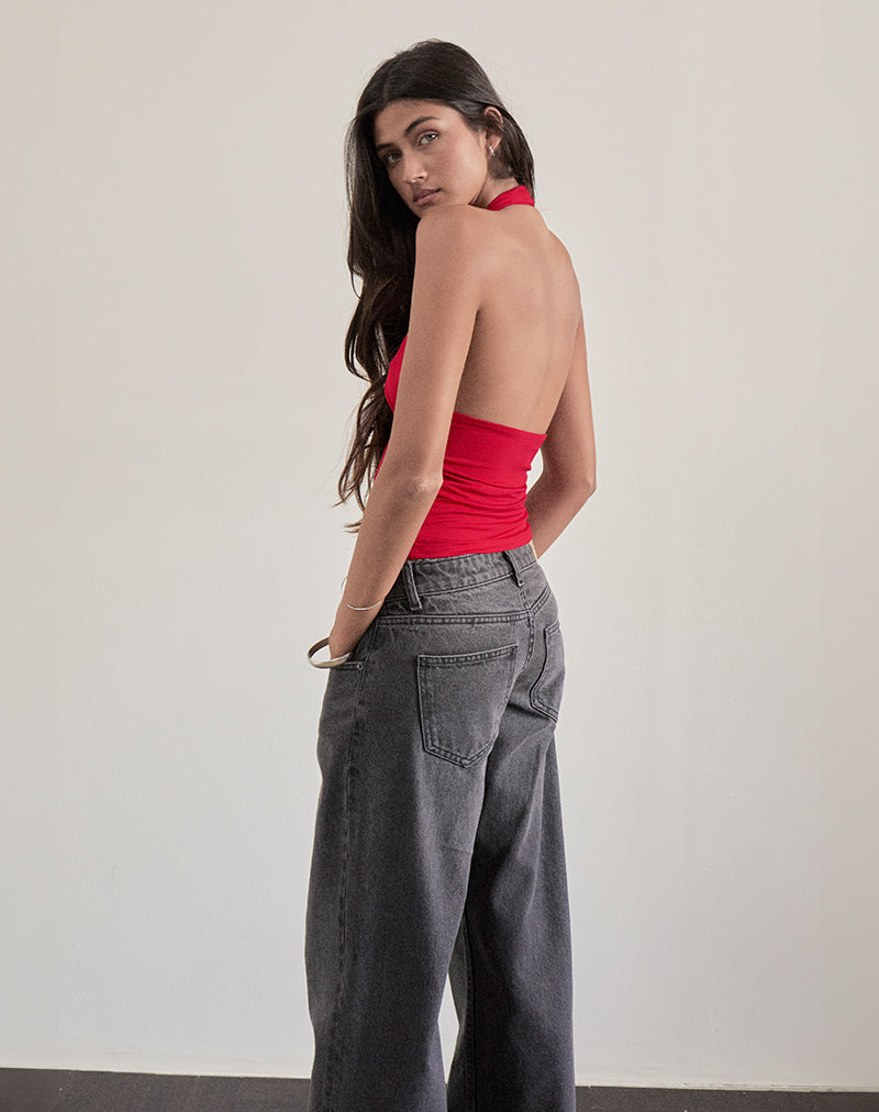 Imagen de Cosimo Top Cuello Haltern en Rojo