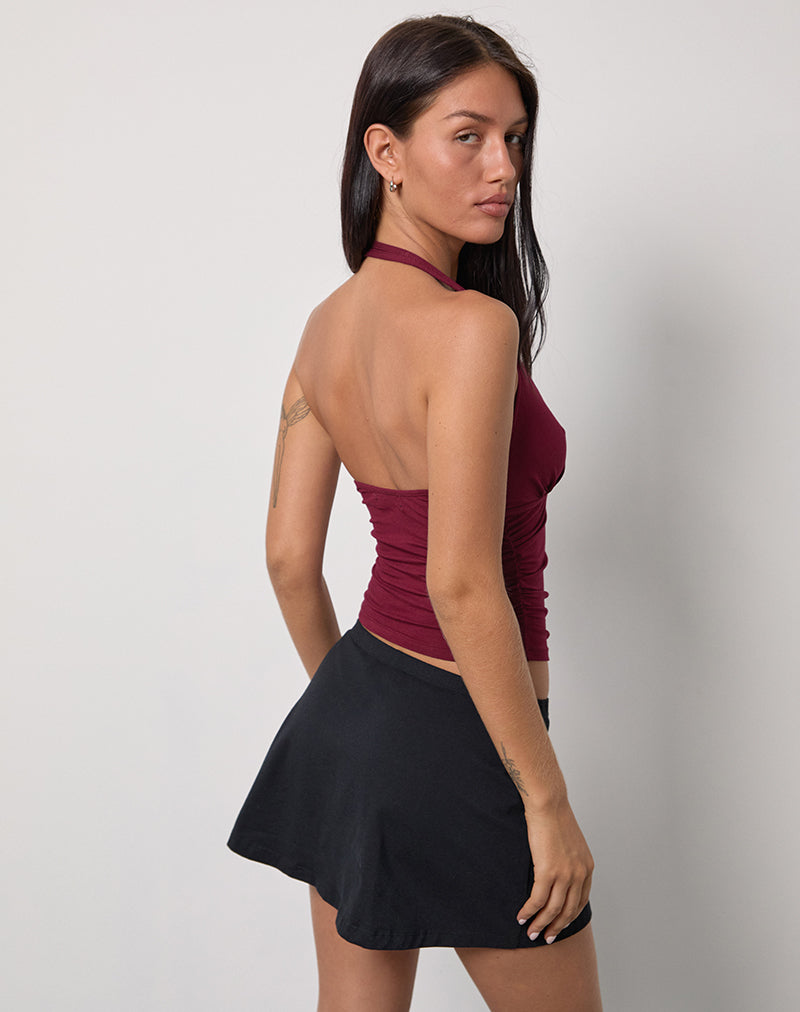 Imagen de Cosmo Top cuello redondo en jersey Borgoña