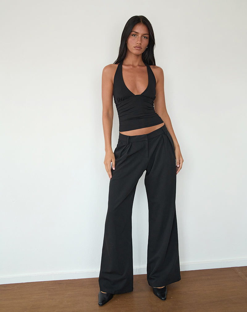 Imagen de Cosmo Top de cuello redondo en Jersey Negro