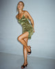 Imagen de Coti Bodycon Dress in Rose Flock Loden Green