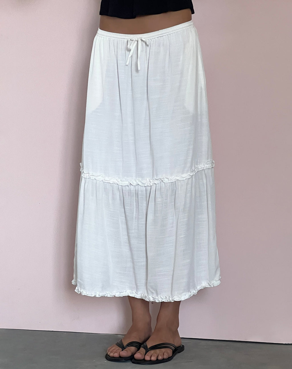 Falda Iyana Midi en Blanco roto