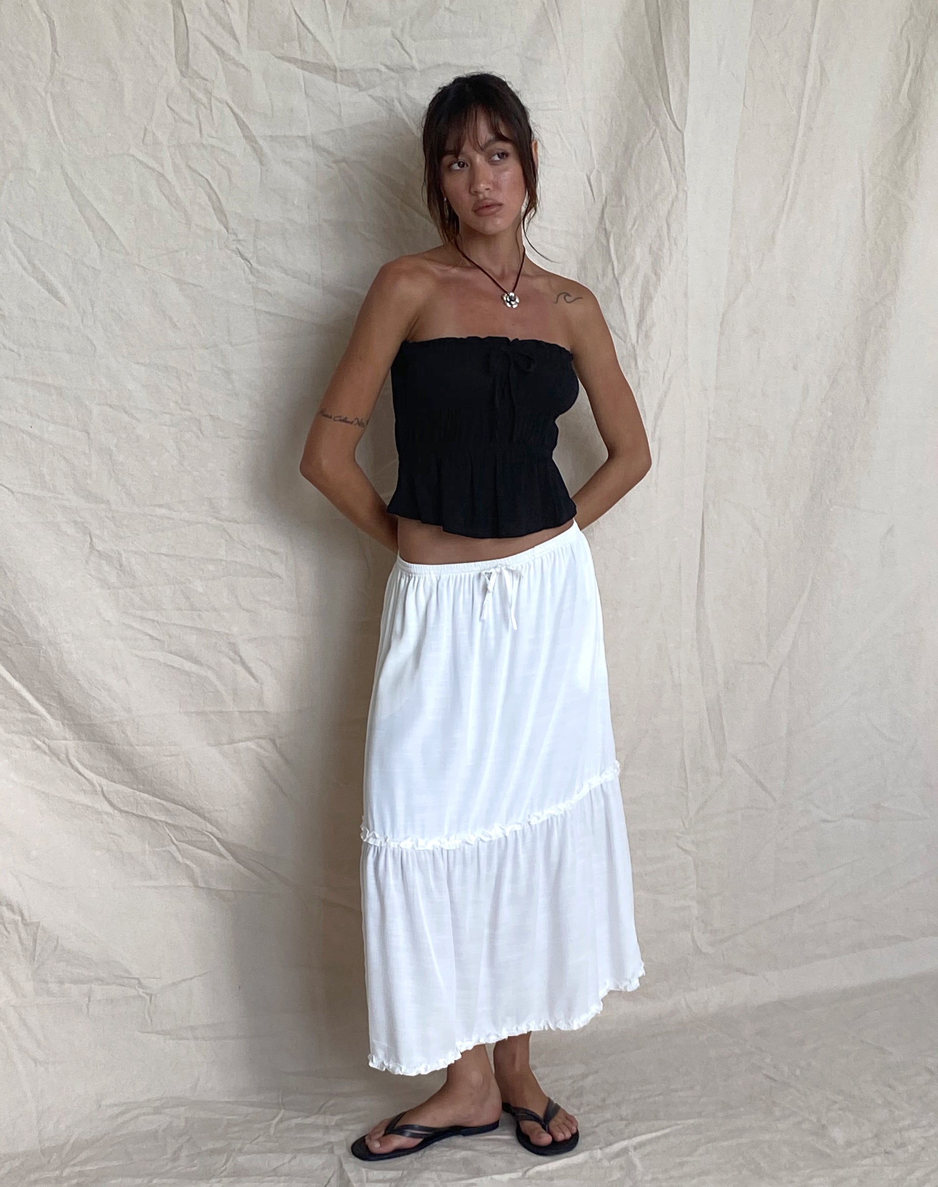 imagen de Cove Bandeau Top en Crinkle Black