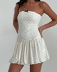 Imagen de Cryolan Mini Vestido Bandeau de Encaje Corazón Marfil