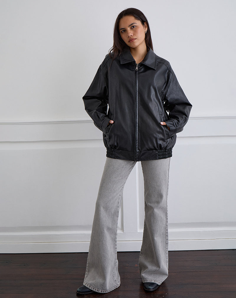 Imagen de la chaqueta Cavita en PU Negro