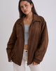 Imagen de la chaqueta Cavita de imitación de ante marrón