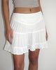 Imagen de la minifalda Dacita en Crinkle Ivory