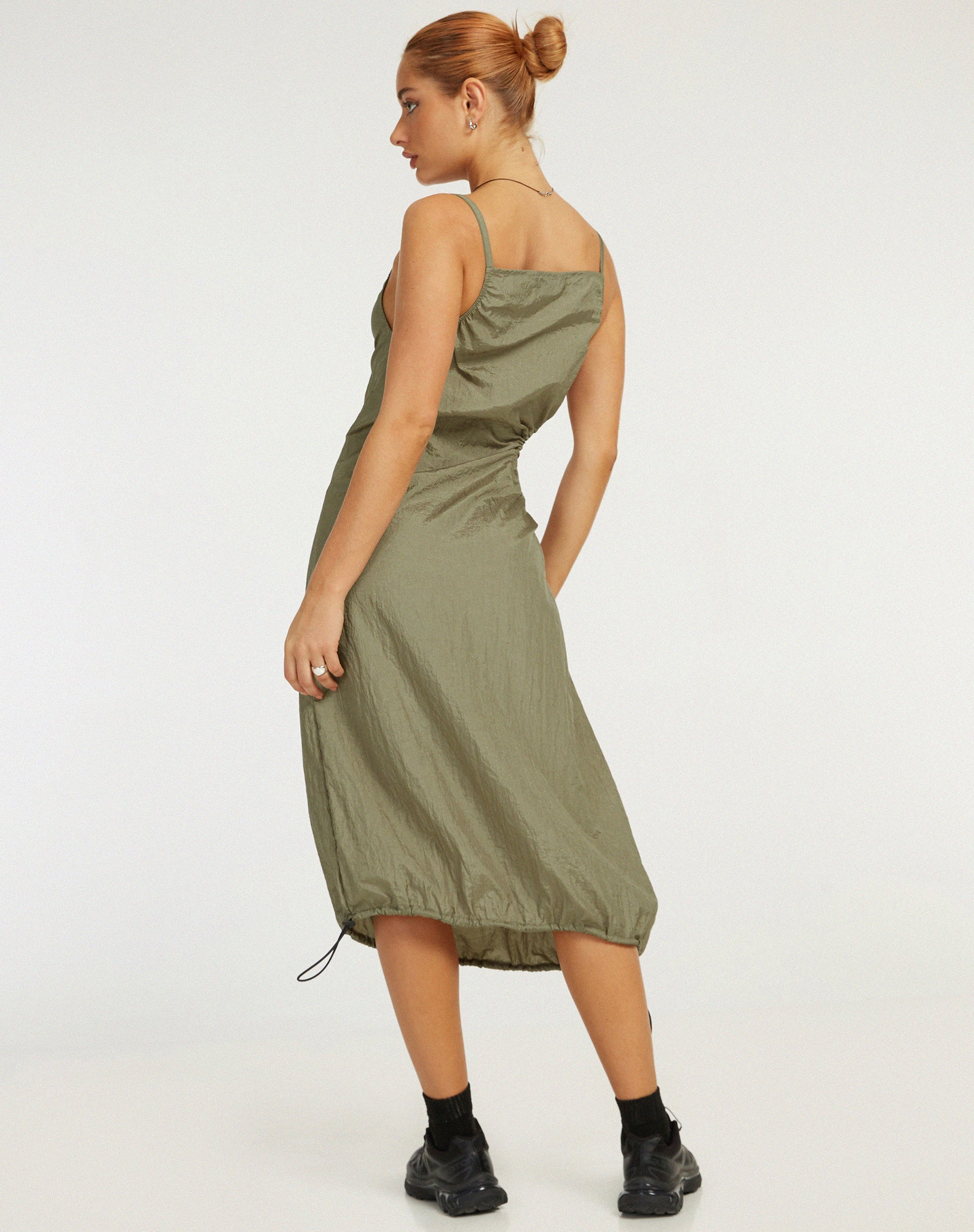 imagen de Daichi Cut Out Midi Dress in Silver Green