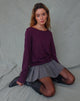 Imagen de Damon Baggy Long Sleeve Top en tejido Jersey Oxblood