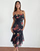 Imagen de Dansta Vestido Midi en Rosa Renacimiento Negro