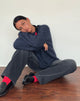 Imagen de Daren Jersey de punto oversize en azul marino