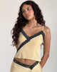 Imagen de Darena Cami Top en Buttermilk con encaje gris