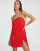 imagen de Datista Slip Dress en Satén Rosa Escarlata