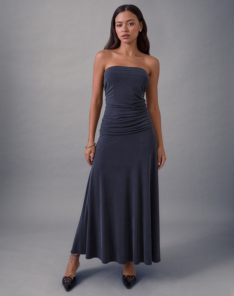 Imagen de Darmi Maxi Dress in Cupro Granite