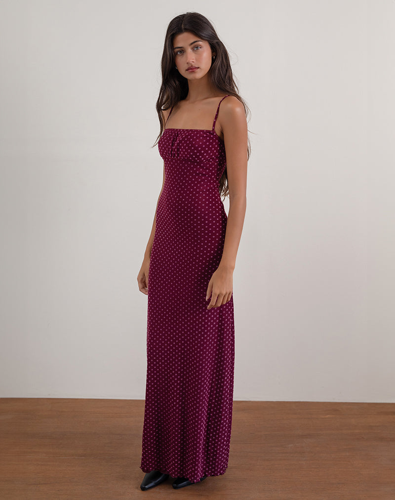 Imagen de Darsih Maxi Dress in Basic Polka Flock Berry