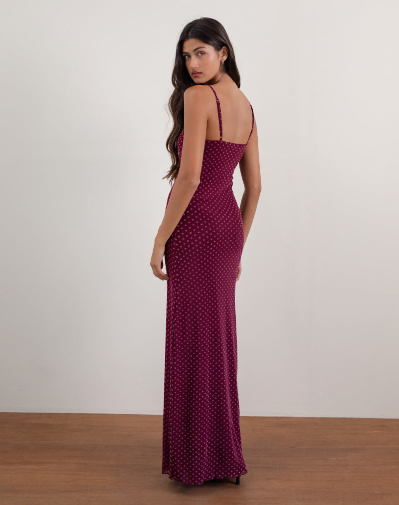 Imagen de Darsih Maxi Dress in Basic Polka Flock Berry