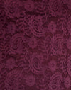 Encaje Paisley Borgoña