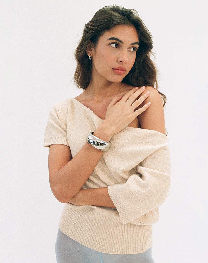 Imagen de Darusa Top de lentejuelas dispersas Oro