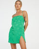 imagen de Datista Mini Dress in Satin Rose Jade Green