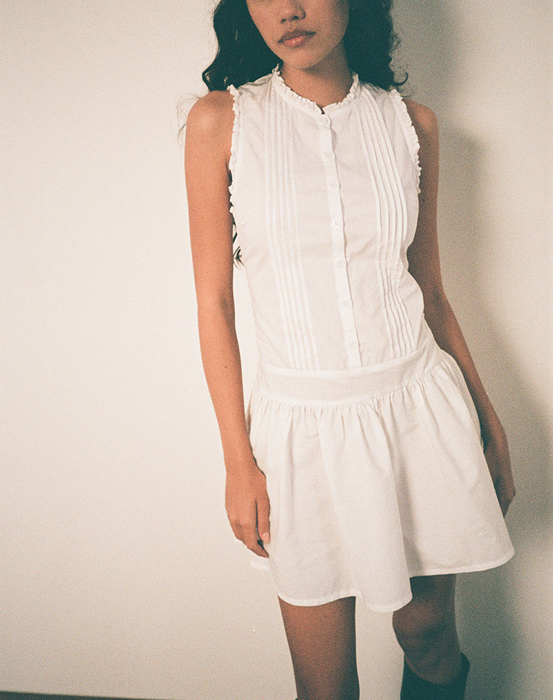 Imagen de Dayara Mini Dress in Poplin White