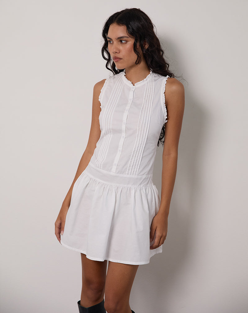 Imagen de Dayara Mini Dress in Poplin White