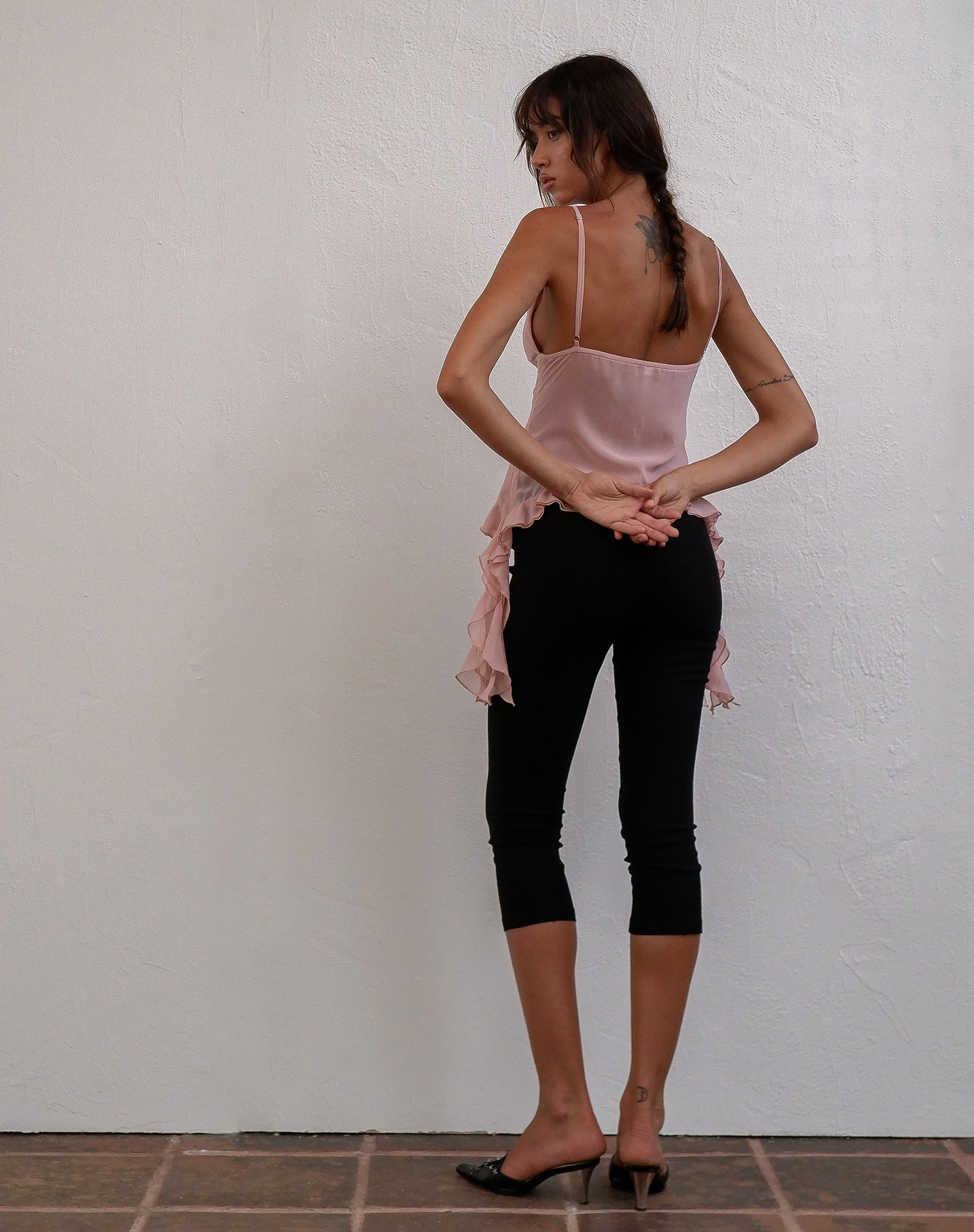Imagen de Daytona Ruffle Top en Chiffon Rosa
