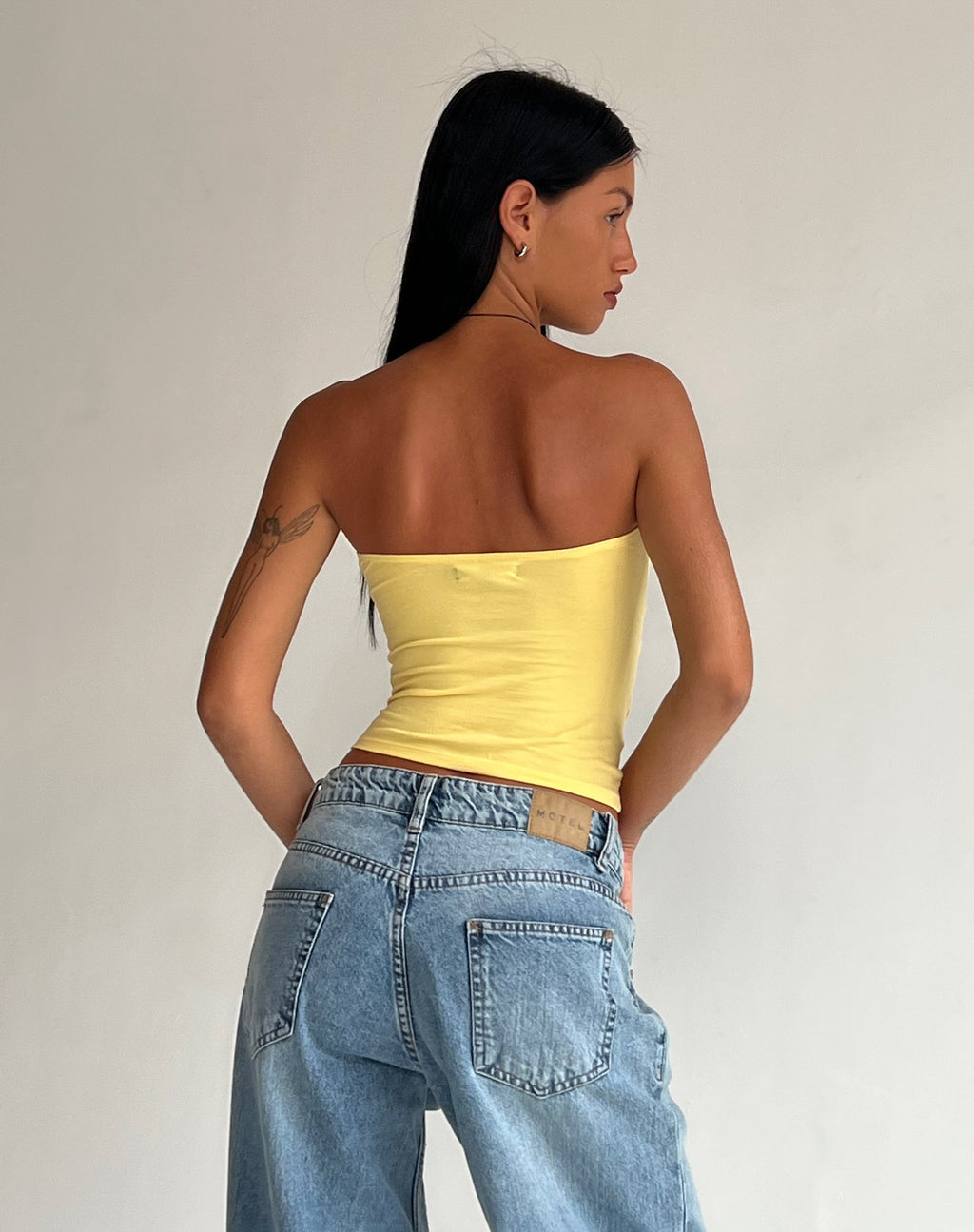 Dayu Bandeau Crop Top en Limonada