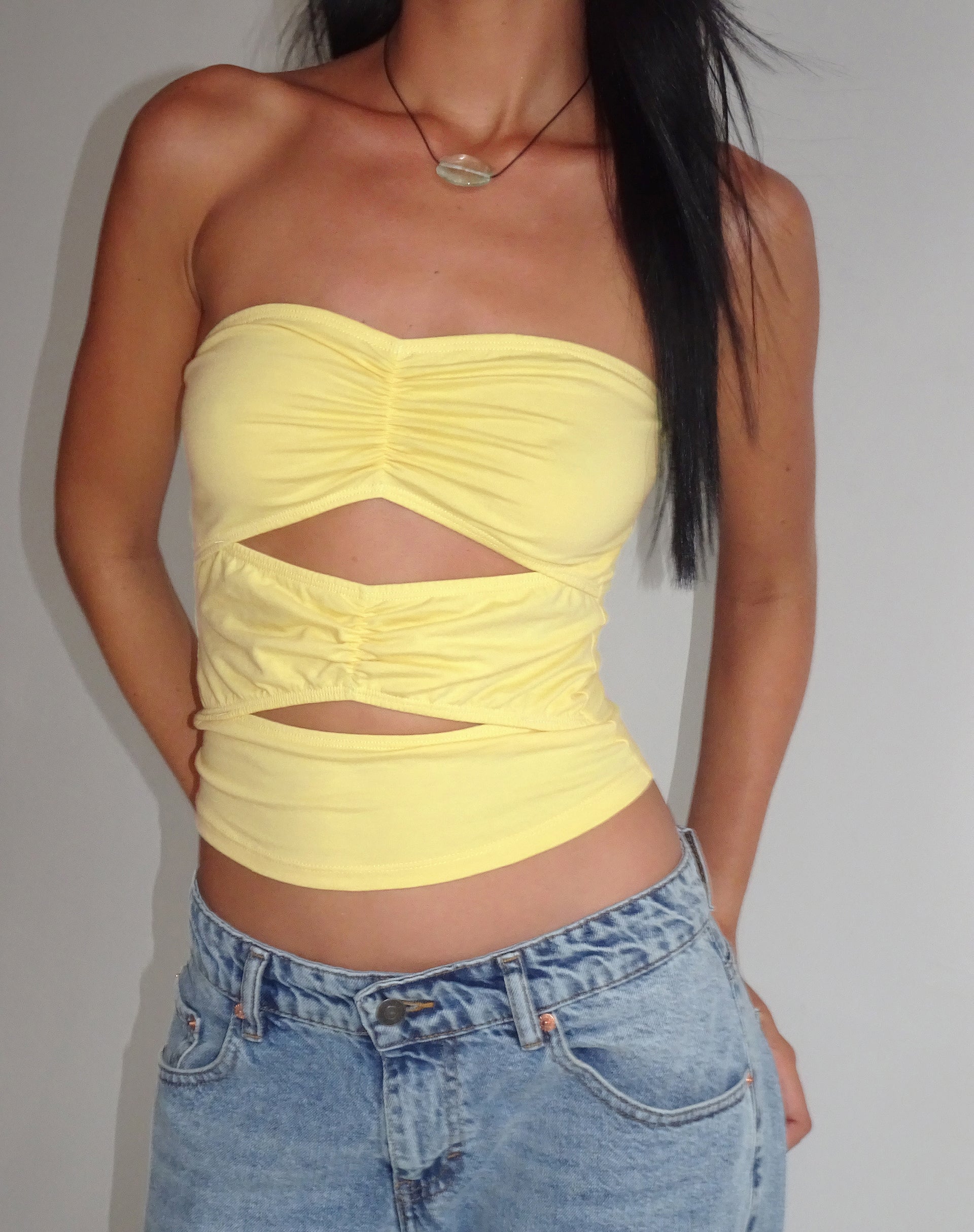 imagen de Dayu Bandeau Crop Top en Lemonade