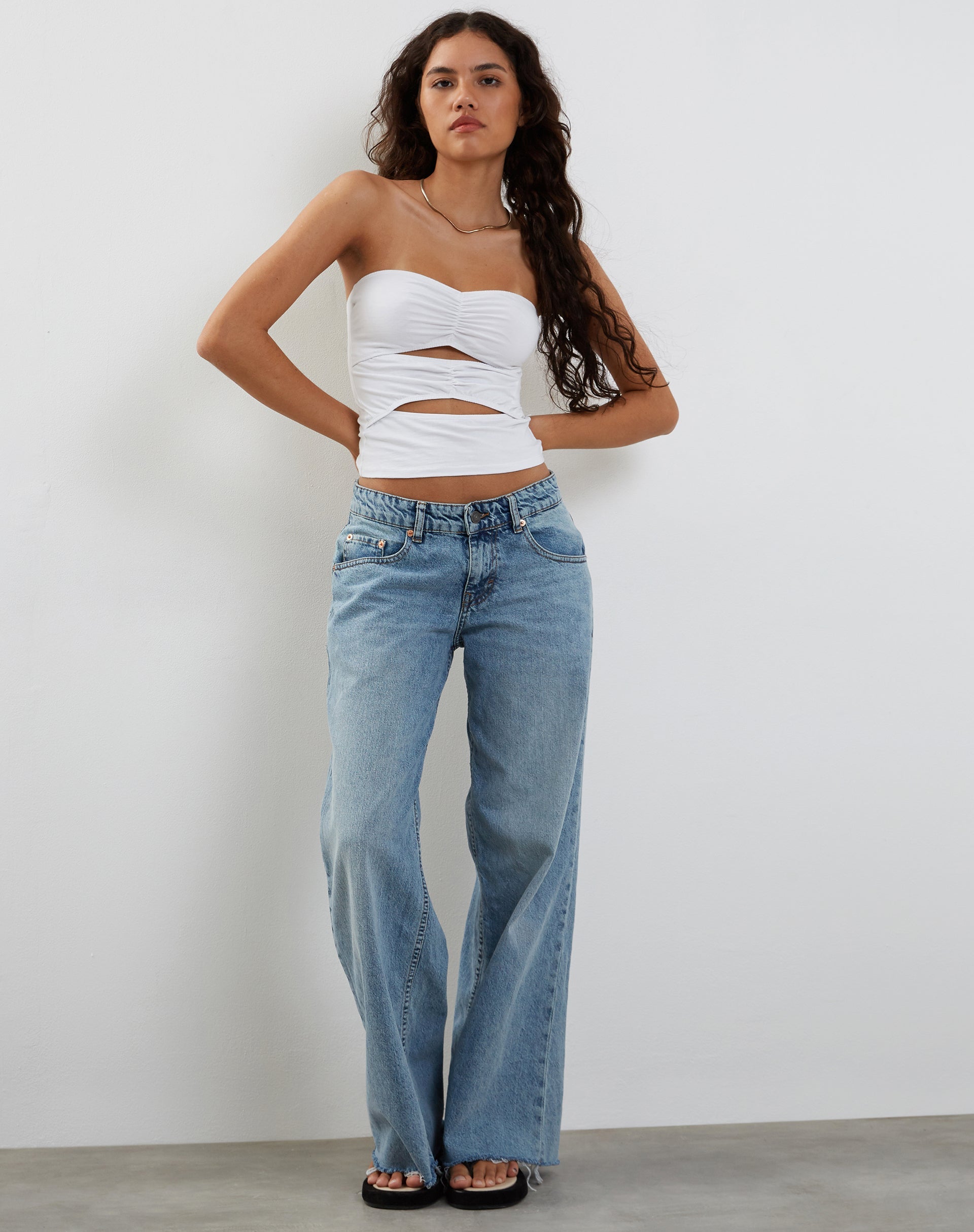 Imagen de Dayu Bandeau Crop Top Blanco