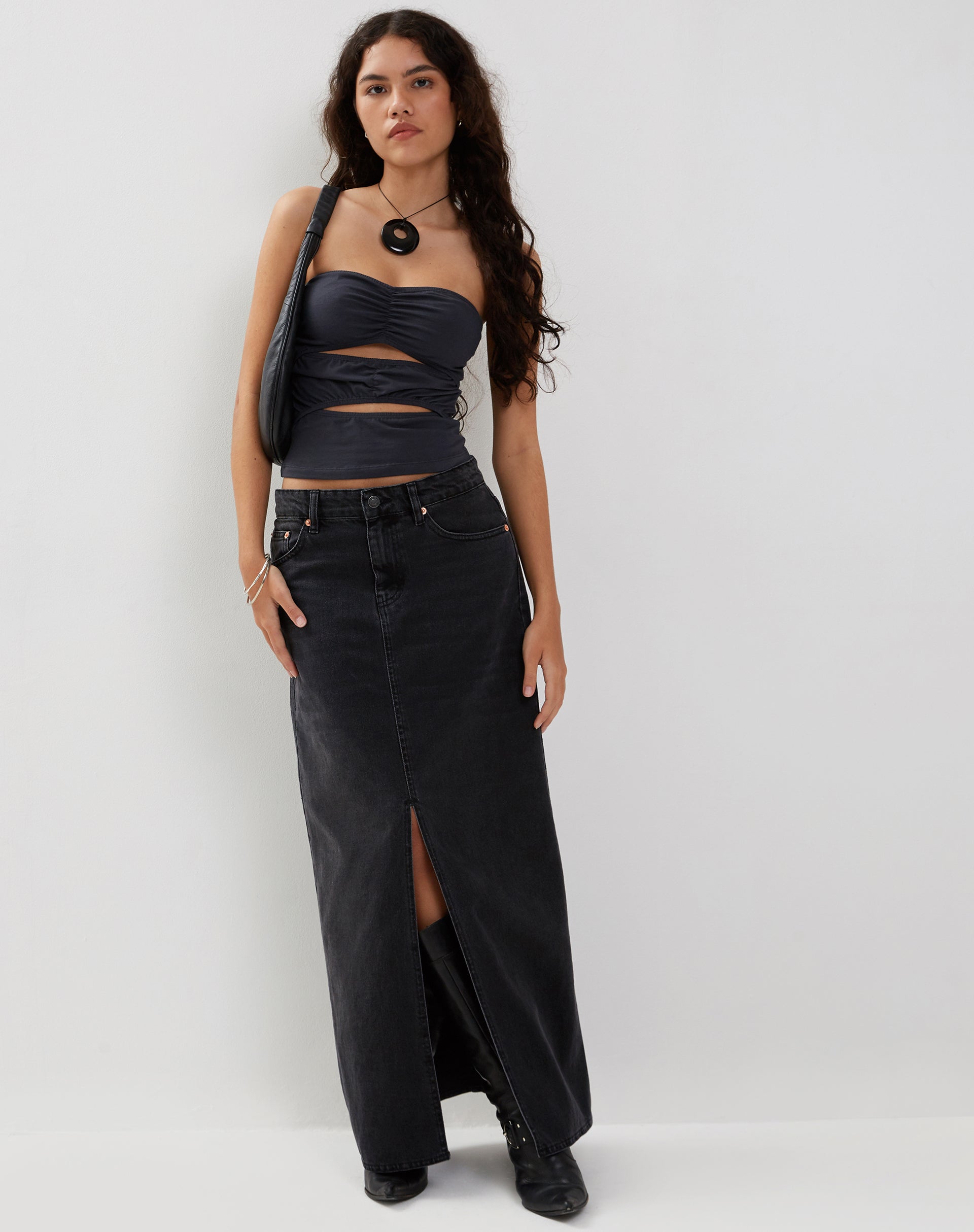 Imagen de Dayu Bandeau Crop Top en Ocean Storm