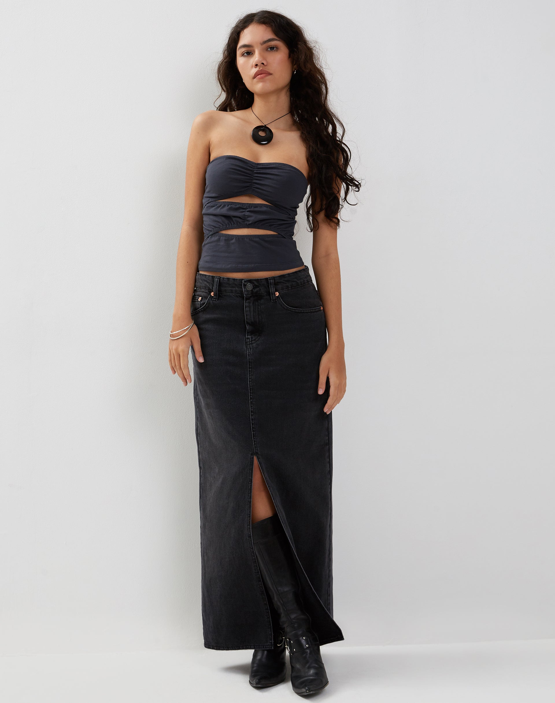 Imagen de Dayu Bandeau Crop Top en Ocean Storm