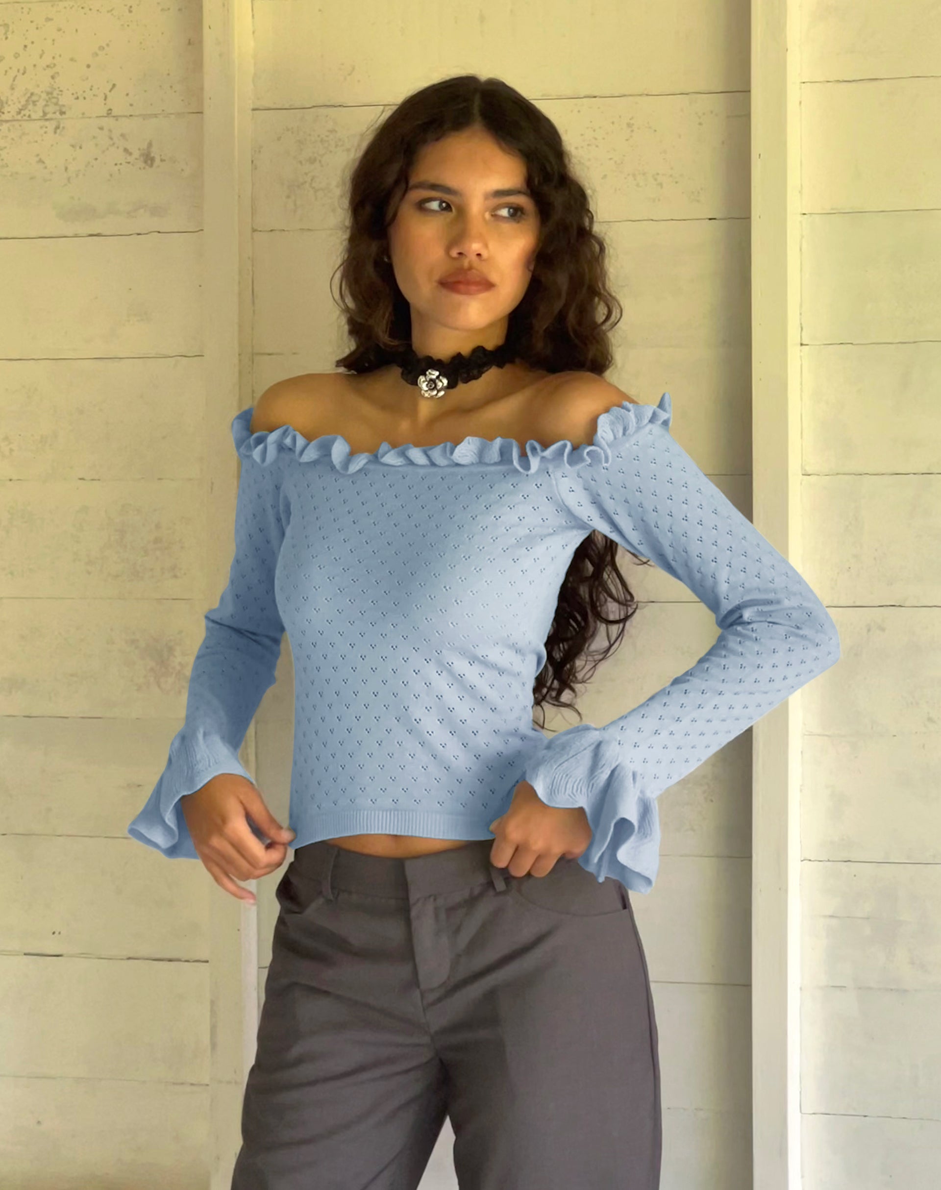 Imagen del pantalón Tuni Capri gris sastrería