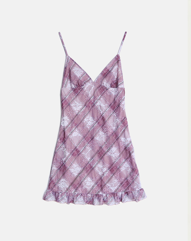 Imagen de Delos Ruffle Mini Dress in Country Check