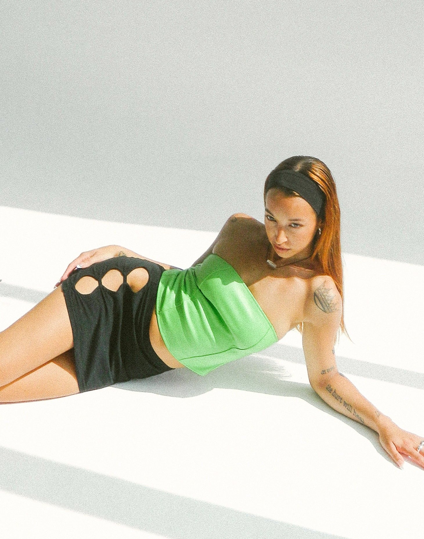 imagen de Dena Corset Top en PU Verde Neón