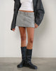 Imagen de Minifalda vaquera con dobladillo crudo en gris Bleach