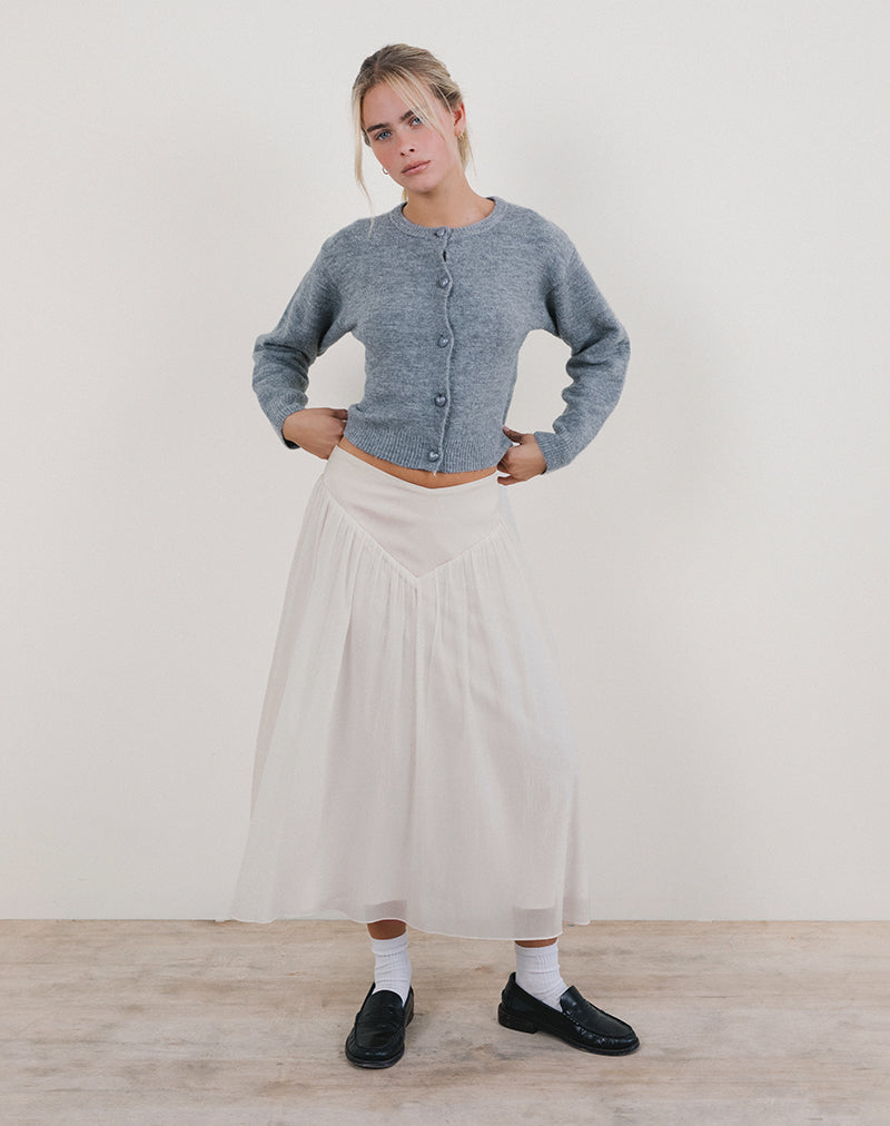 Imagen de Derika Maxi Falda con Cintura en V Crema