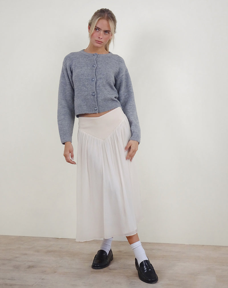 Imagen de Derika Maxi Falda con Cintura en V Crema